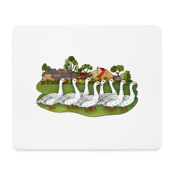 Geese - Mouse Pad (horizontal) - white - Front