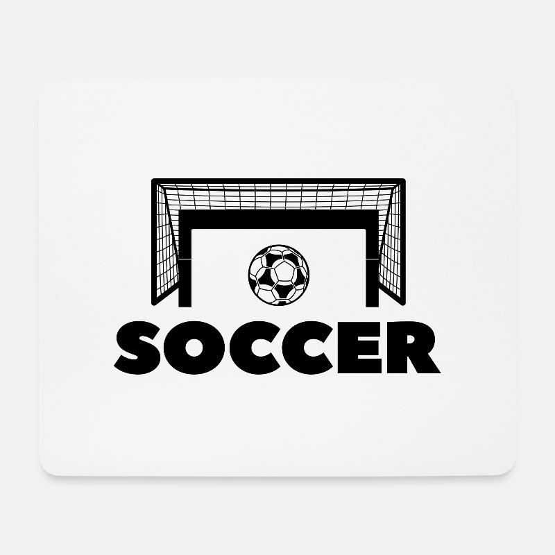 Fußball Soccer - Mousepad (Querformat) - Weiß