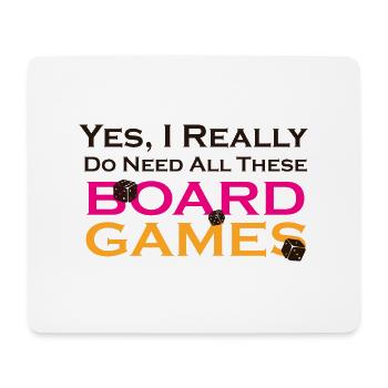 Boardgame Chess Backgammon Game Night - Mouse Pad (horizontal) - white - Front