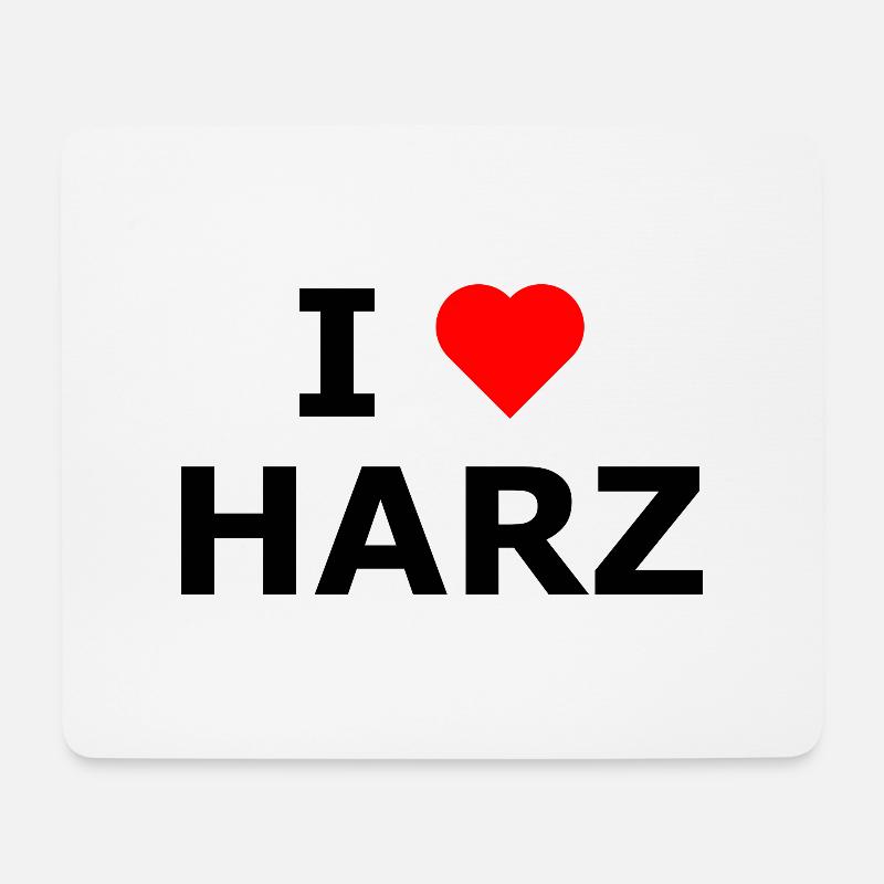 I love Harz - Mousepad (Querformat) - Weiß