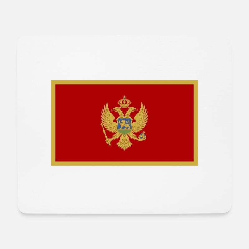 Montenegro Flagge - Mousepad (Querformat) - Weiß