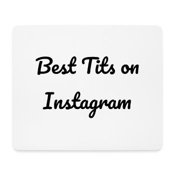 Best tits on Instagram - Mouse Pad (horizontal) - white - Front