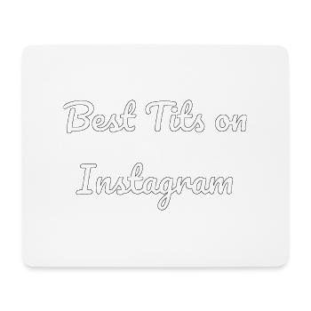 Best tits on Instagram - Mouse Pad (horizontal) - white - Front