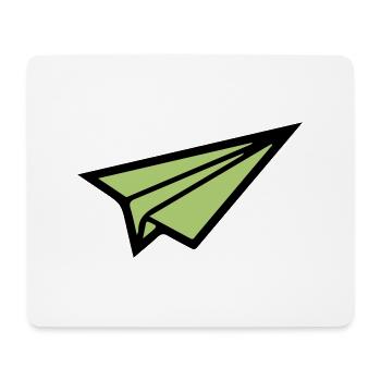 Avion en papier 02 - Tapis de souris (format paysage) - blanc - Devant