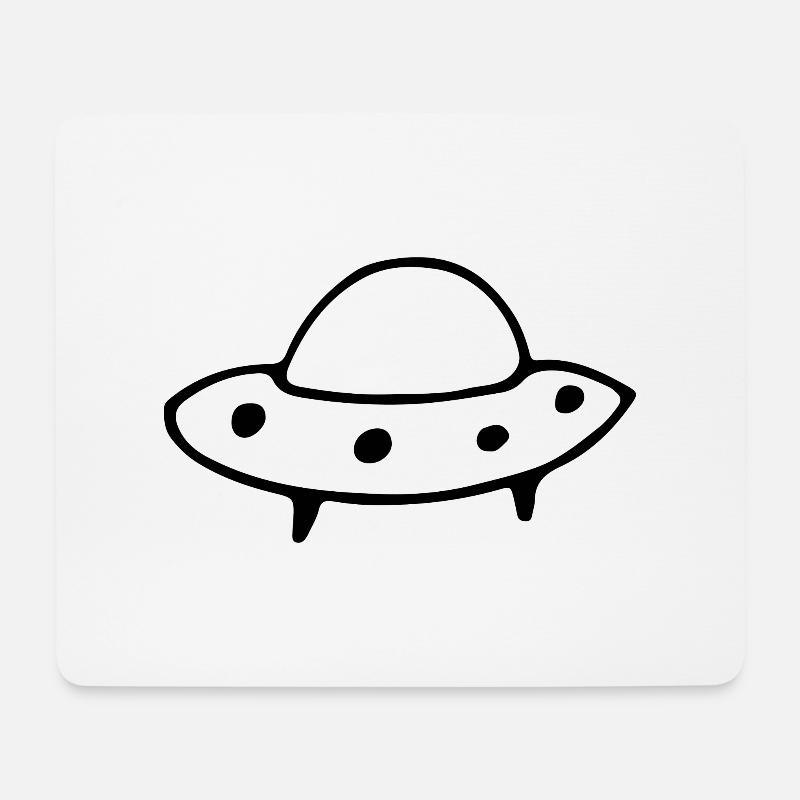 Ufo - Mousepad (Querformat) - Weiß