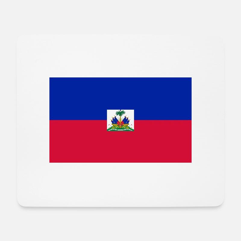 Drapeau Haiti - Mouse Pad (horizontal) - white
