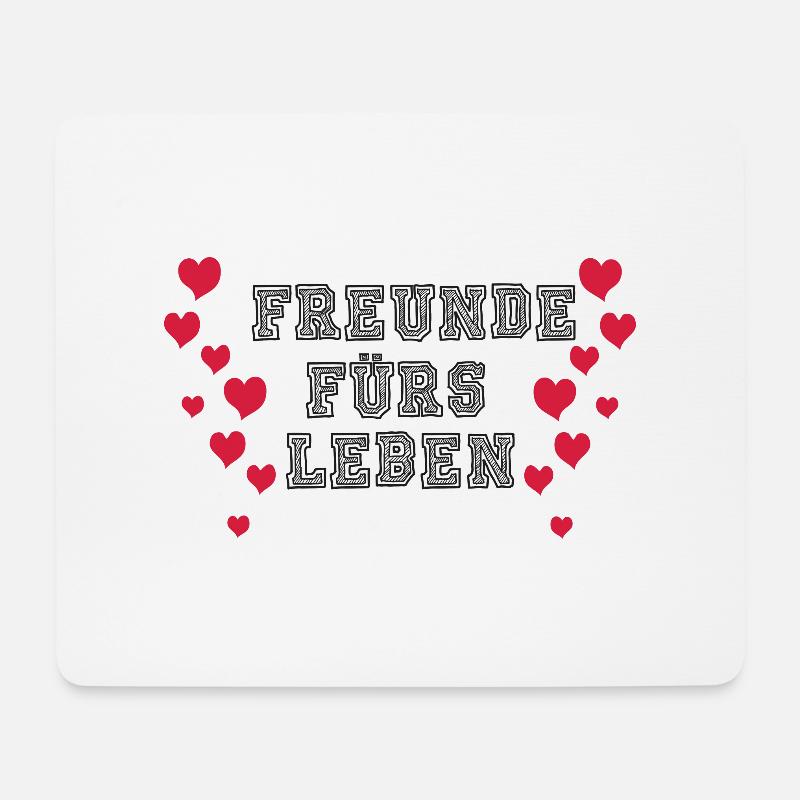 Freunde fürs Leben - Mousepad (Querformat) - Weiß
