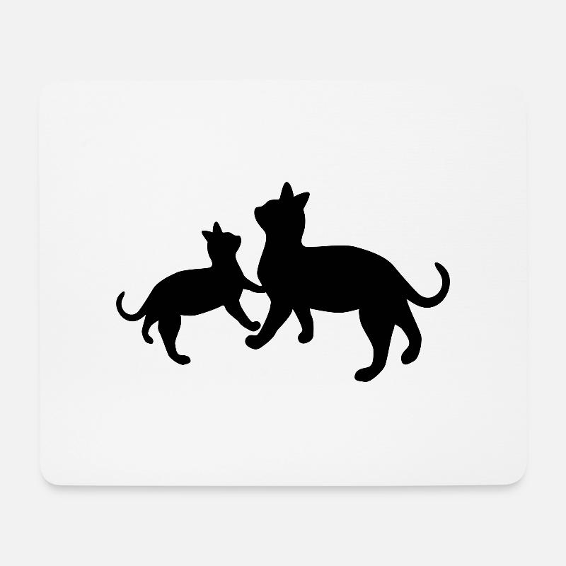 Black Cats - Mouse Pad (horizontal) - white