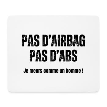 pas d'airbag - Tapis de souris (format paysage) - blanc - Devant