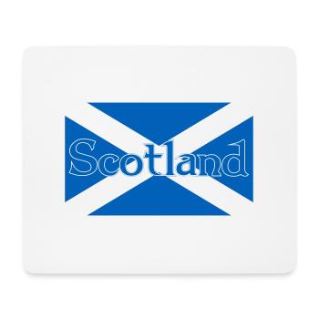 Scotland Flag with text on top - Mouse Pad (horizontal) - white - Front