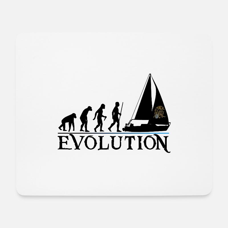 Evolution schwarze Ausführung - Mousepad (Querformat) - Weiß