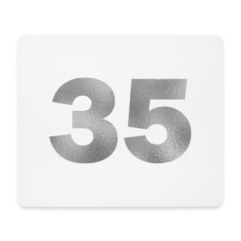 Anniversaire 35 ans - Tapis de souris (format paysage) - blanc - Devant