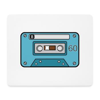 60er Musikkassette - Mousepad (Querformat) - Weiß - Vorne