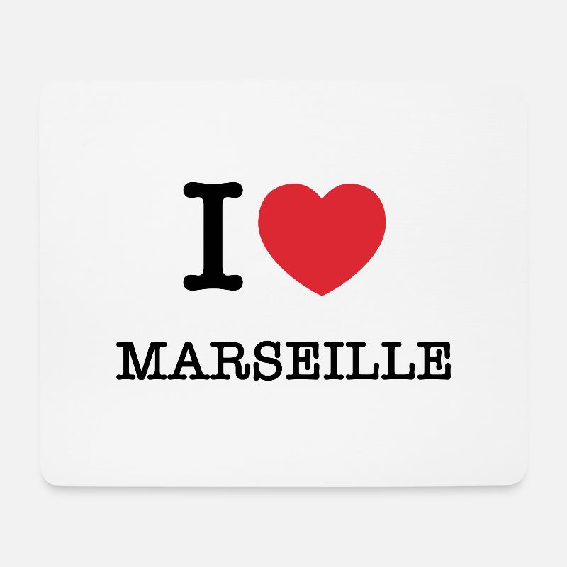 Ich liebe Marseille | Marseille | I Herz Marseille - Mousepad (Querformat) - Weiß