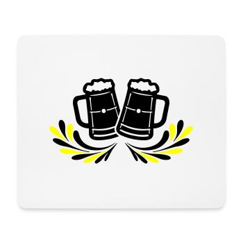 Chope de bière symbole de bière - Tapis de souris (format paysage) - blanc - Devant