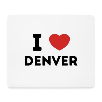 J’aime Denver, États-Unis - Tapis de souris (format paysage) - blanc - Devant