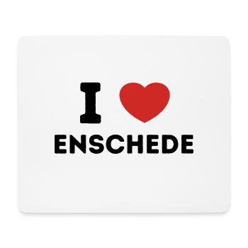 Ich liebe Enschede, Niederlande - Mousepad (Querformat) - Weiß - Vorne