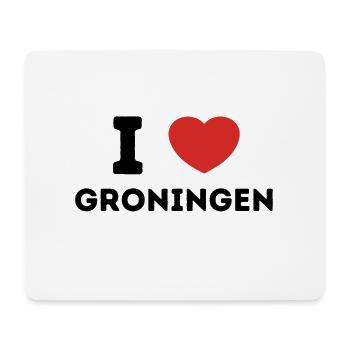 Ich liebe Groningen, Niederlande - Mousepad (Querformat) - Weiß - Vorne