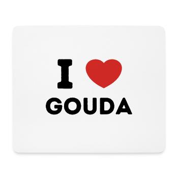 Ich liebe Gouda Niederlande - Mousepad (Querformat) - Weiß - Vorne