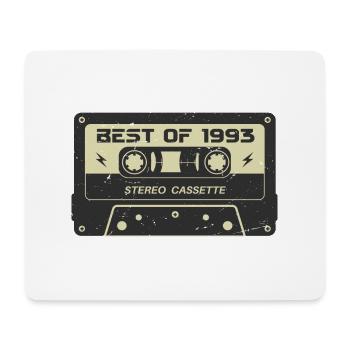 Retro cassette tape 1993 vintage 1993 birthday 1993 - Mouse Pad (horizontal) - white - Front