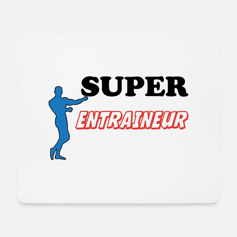 SUPER TRAINER - Mouse Pad (horizontal) - white