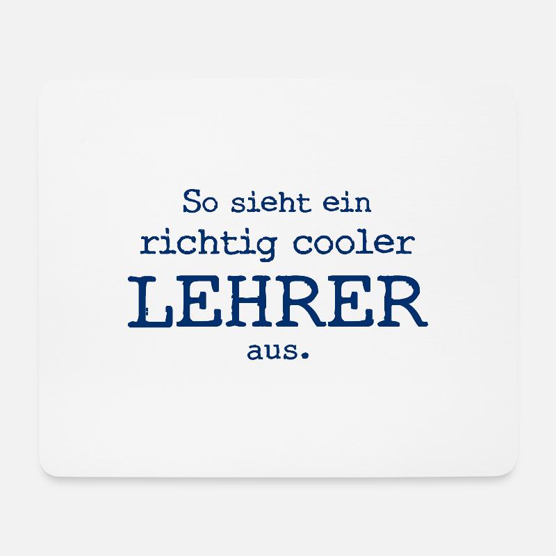 So sieht ein richtig cooler Lehrer aus - Mousepad (Querformat) - Weiß