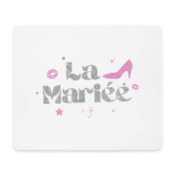 la mariée argenté - Tapis de souris (format paysage) - blanc - Devant