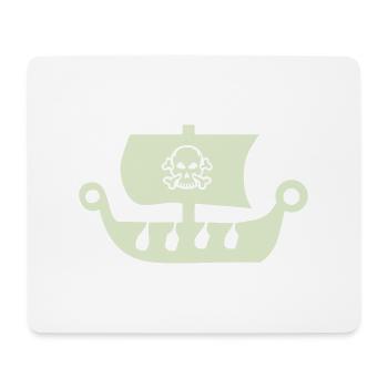 bateau pirate - Tapis de souris (format paysage) - blanc - Devant