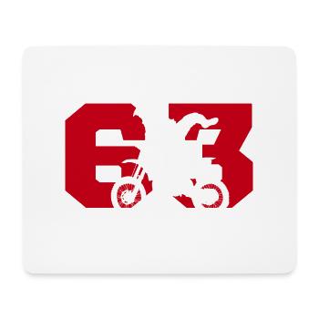 Moto 63 motard - Mouse Pad (horizontal) - white - Front