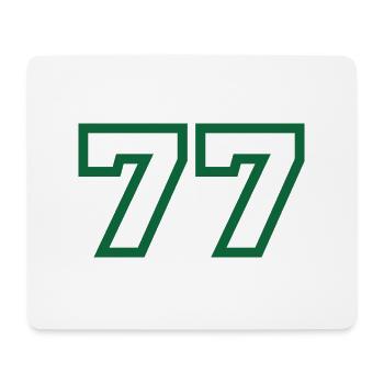 Number 77 sport - Mouse Pad (horizontal) - white - Front