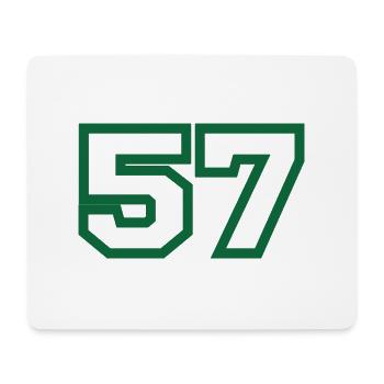 Number 57 green sport - Mouse Pad (horizontal) - white - Front