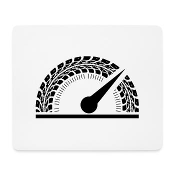 Reifen Tacho High Speed - Mousepad (Querformat) - Weiß - Vorne