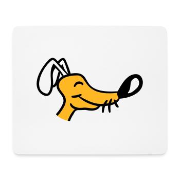 Visage de chien Petit Tête d’animal de compagnie Mignon - Tapis de souris (format paysage) - blanc - Devant