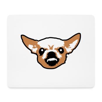 Chihuahua Kleiner Hund Böse Knirschen Nervig Wut - Mousepad (Querformat) - Weiß - Vorne