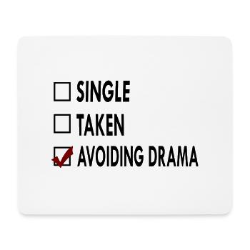 SINGLE noir blanc AVOIDING - Tapis de souris (format paysage) - blanc - Devant