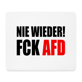 Fuck afd - Mousepad (Querformat) - Weiß - Vorne