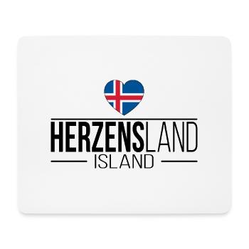 Herzensland Island Skandinavien Urlaub Reise - Mousepad (Querformat) - Weiß - Vorne