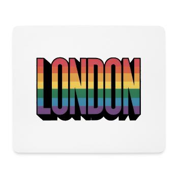 London - Cool queer City Logo - Mouse Pad (horizontal) - white - Front