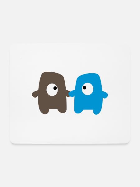 Monsters in love - Mouse Pad (horizontal) - white