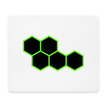 Hexagones - Tapis de souris (format paysage) - blanc - Devant