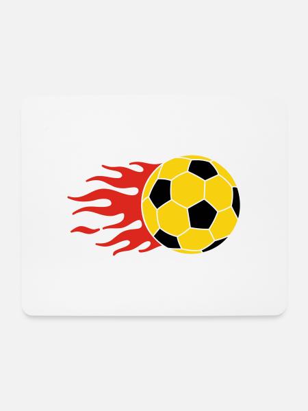 brennender Ball - burning ball - Mousepad (Querformat) - Weiß