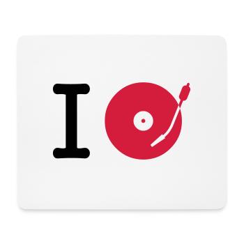 I dj / play / listen to + your music - Mousepad (Querformat) - Weiß - Vorne