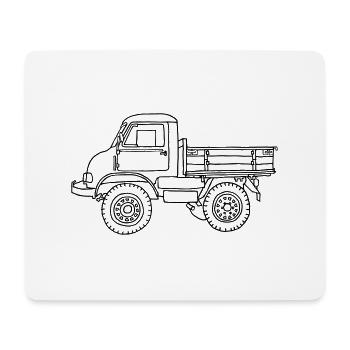 LASTER, Lastwagen, Transporter - Mousepad (Querformat) - Weiß - Vorne