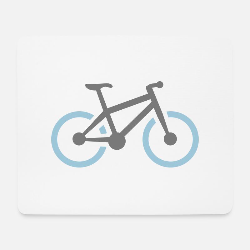 Mountainbike MTB 2C - 2F - Mousepad (Querformat) - Weiß