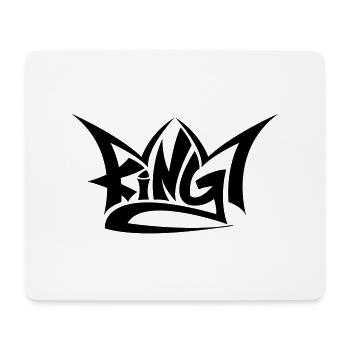 couronne couronne / roi roi / King / royal / noble - Tapis de souris (format paysage) - blanc - Devant
