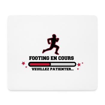 FOOTING EN COURS - Tapis de souris (format paysage) - blanc - Devant