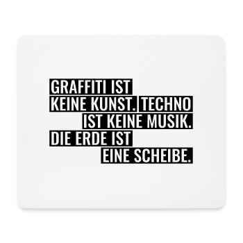 Graffiti Techno Erde Spruch Statement Musik - Mousepad (Querformat) - Weiß - Vorne