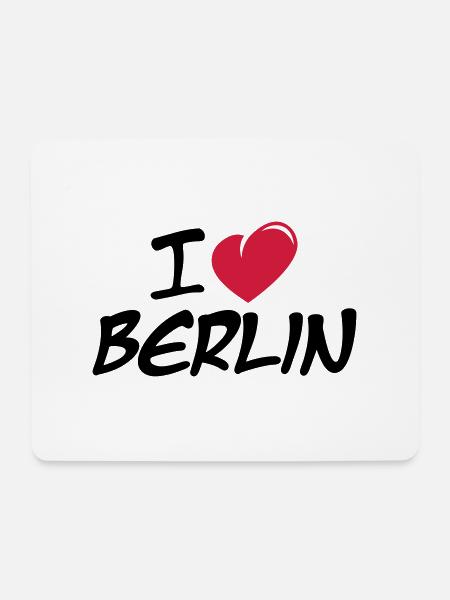 I love Berlin / Ich liebe Berlin - Mousepad (Querformat) - Weiß