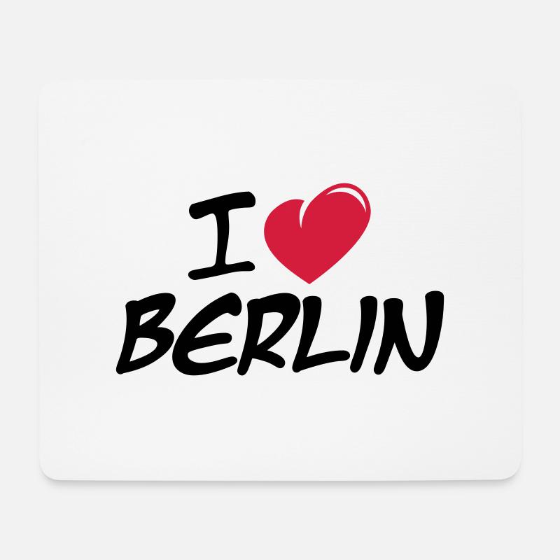 I love Berlin / Ich liebe Berlin - Mousepad (Querformat) - Weiß