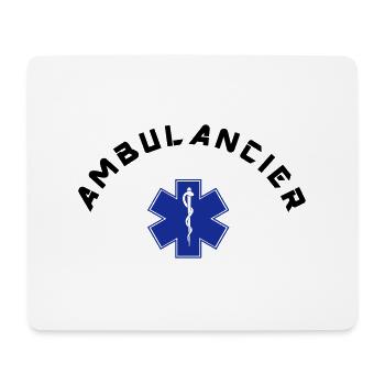 ambulancier logo - Tapis de souris (format paysage) - blanc - Devant